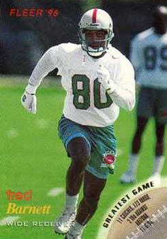Fred Barnett Miami Dolphins 1996 Fleer NFL #71